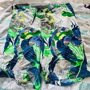 Nike Blue and Green Men's Swim Board Shorts Pre-owned in excellent condition